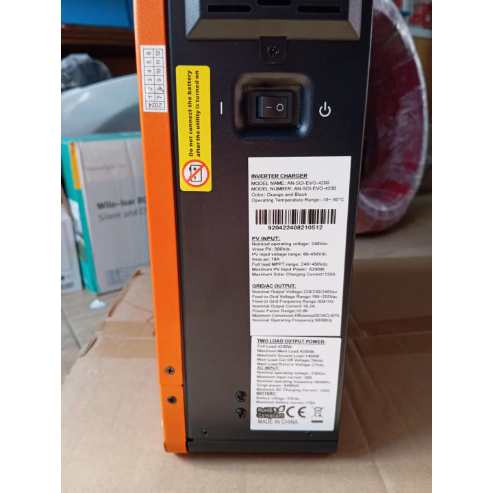 Гібридний інвертор Anern EVO 4200W (4000 Вт) 24V — купити в Santeh-Kompaniya