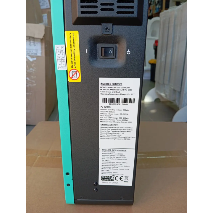 Гібридний інвертор ДБЖ ANERN SCI-EVO 6500VA (6200 Вт) 100A з Wi-Fi — купити за вигідною ціною в Santeh-Kompaniya