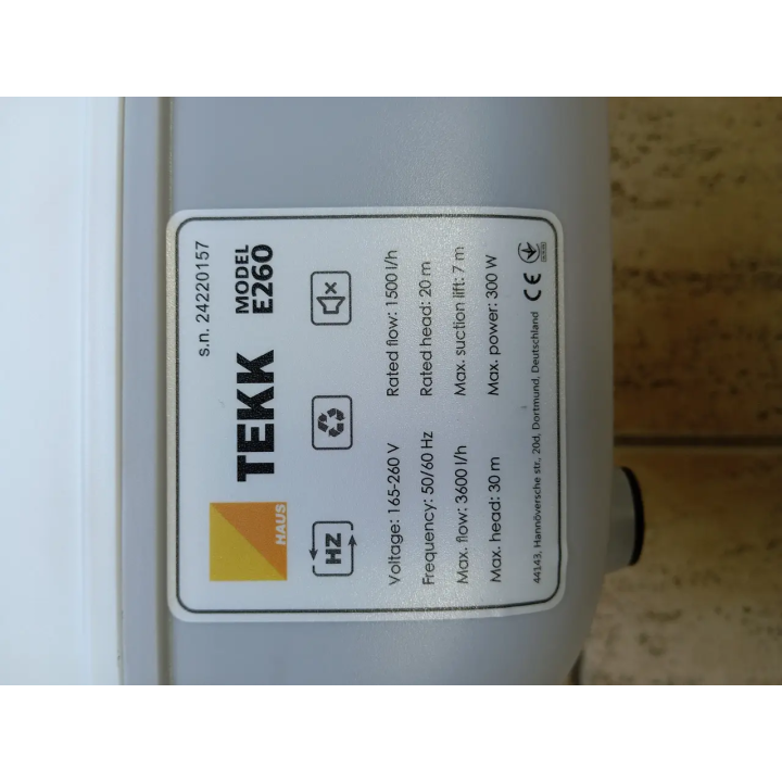 Насосна станція TEKK HAUS E 260 — Купити в Одесі, ціна, відгуки