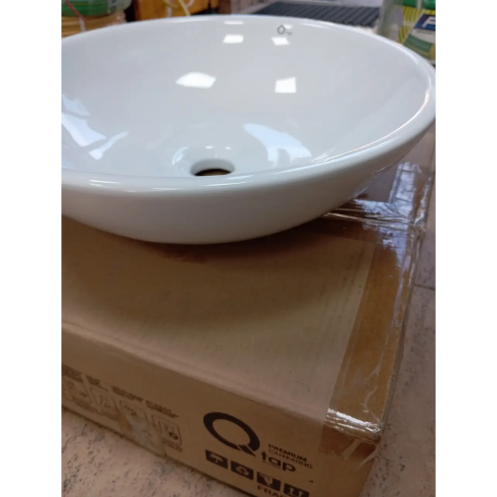 Настільний умивальник Qtap Owl WHI 415/F008 — Купити в Santeh-Kompaniya