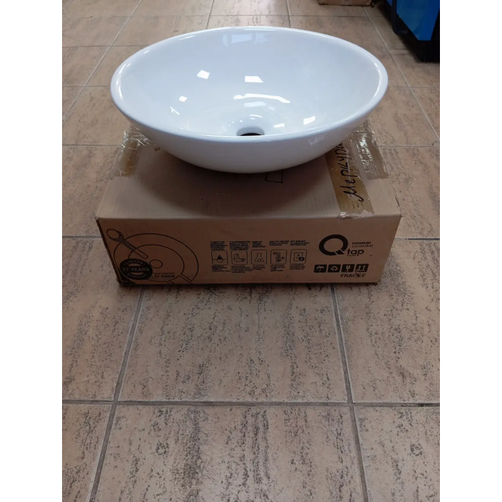 Настільний умивальник Qtap Owl WHI 415/F008 — Купити в Santeh-Kompaniya