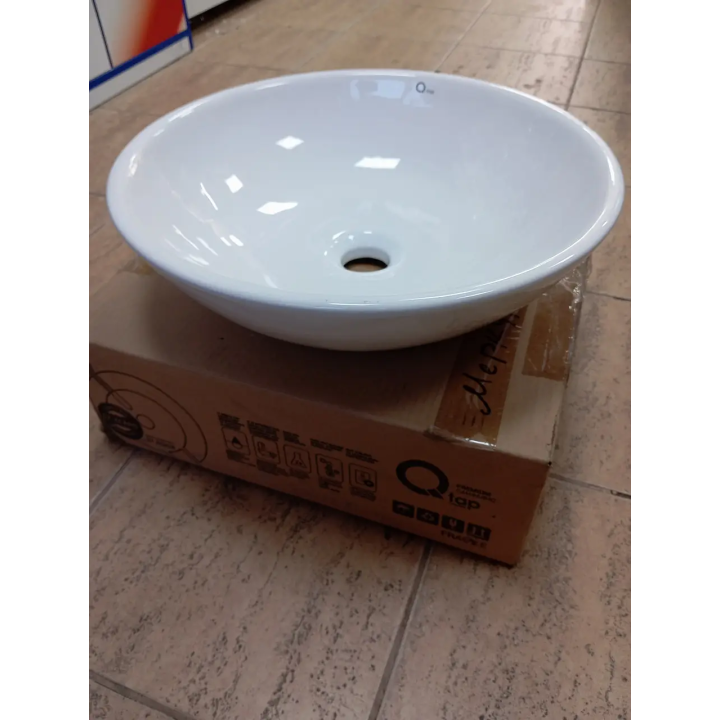 Настільний умивальник Qtap Owl WHI 415/F008 — Купити в Santeh-Kompaniya