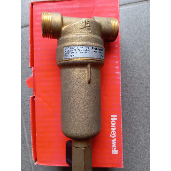 Промивний самоочисний фільтр для гарячої води Honeywell FF06-1/2AAM з латунною чашею