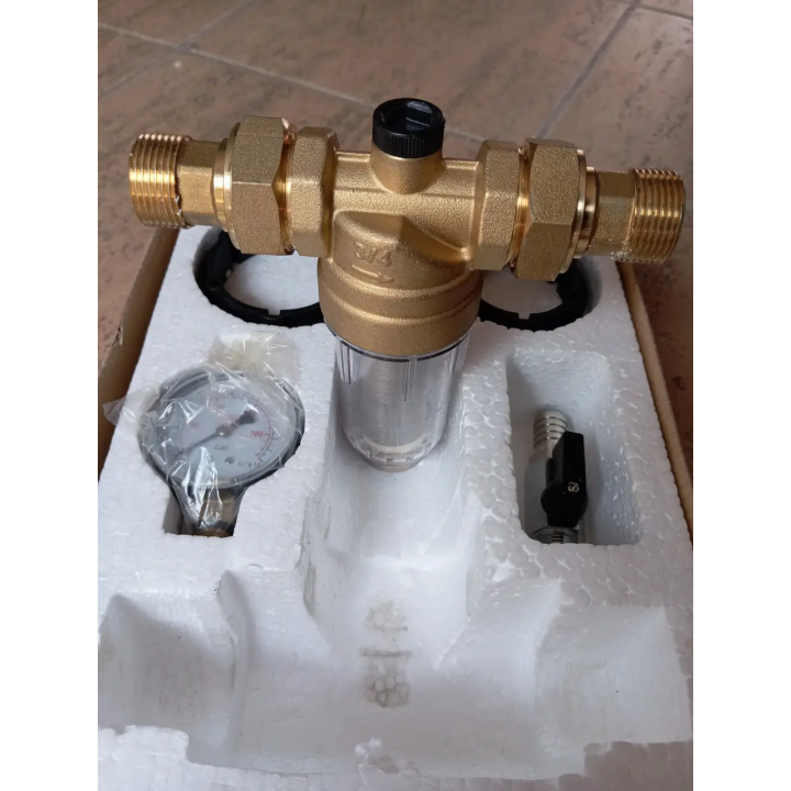 Купить самоочищающийся фильтр KARRO KR88044 3/4" с манометром — цена в Santeh-Kompaniya