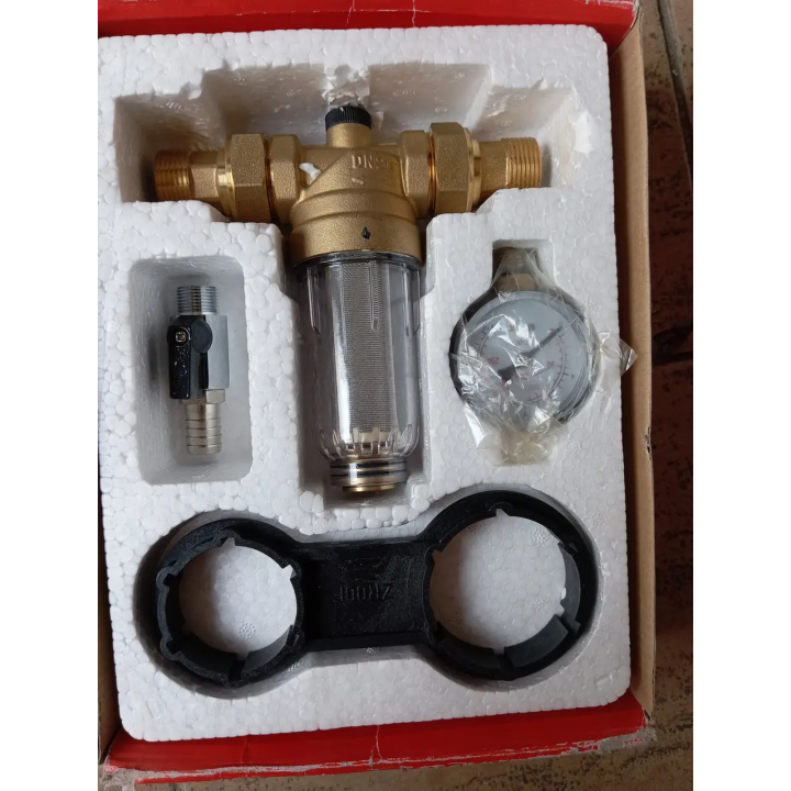 Купить самоочищающийся фильтр KARRO KR88044 3/4" с манометром — цена в Santeh-Kompaniya