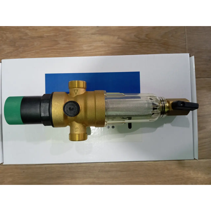 Самоочищающийся фильтр Hezer HPF-101 1/2" с манометром — купить в Santeh-Kompaniya