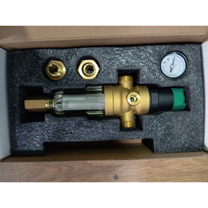 Самоочисний фільтр Hezer HPF-101 1/2" з манометром — купити в Santeh-Kompaniya