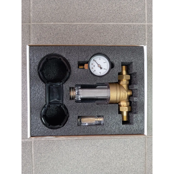 Самоочисний фільтр Hazer HPF-108 1/2" з манометром — купити в Santeh-Kompaniya